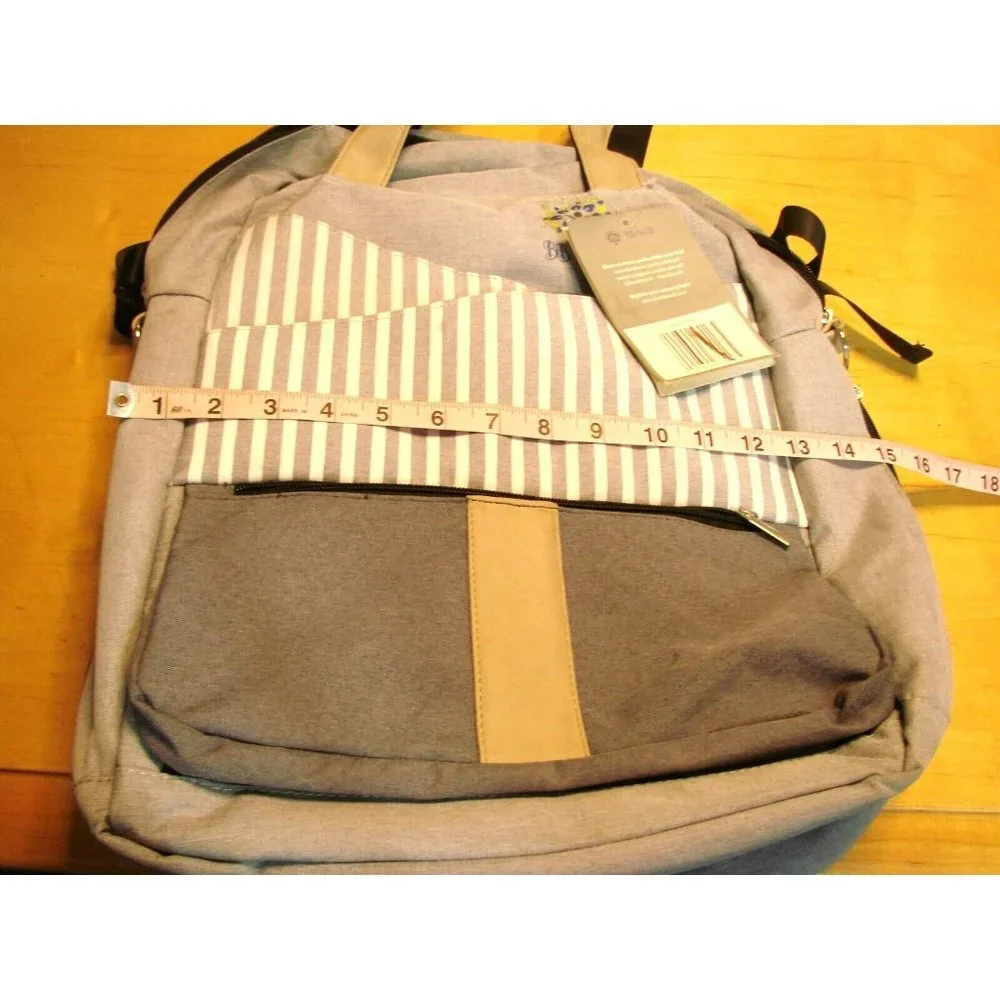 BB Well Diaper Bag Backpack with PEVA Waterproof Changing Pad Spacious Pockets
